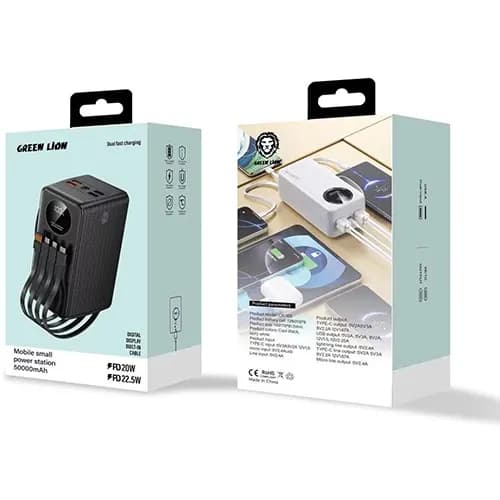 پاور بانک گرین لاین ظرفیت ۵۰۰۰۰ میلی‌آمپر مدل Green Lion CK-105