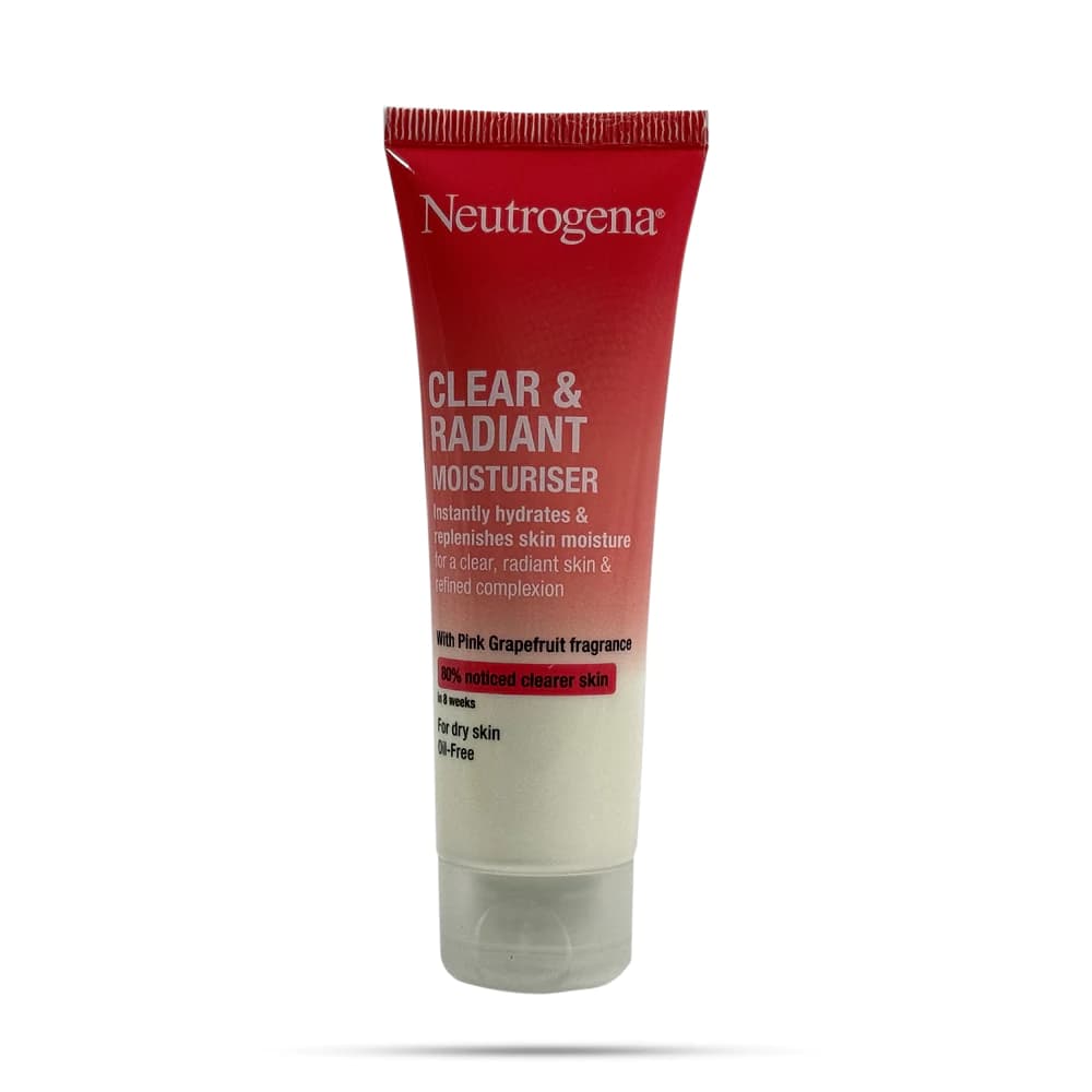 کرم مرطوب کننده گریپ فروت نوتروژینا مدل Clear & Radiant مخصوص پوست خشک حجم 50 میل
