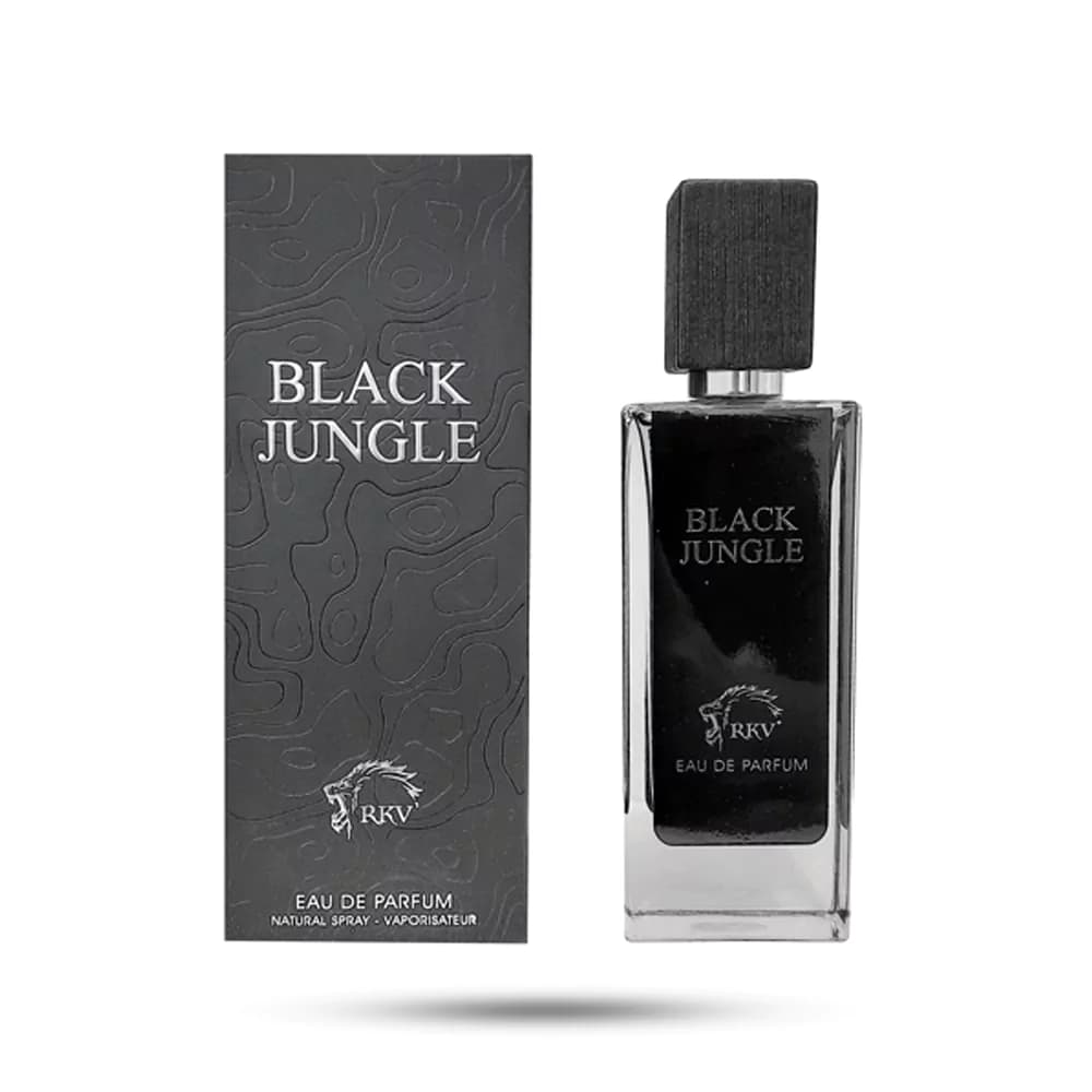 ادکلن بلک جانگل آر کی وی RKV Black Jungle زنانه و مردانه حجم 80 میل