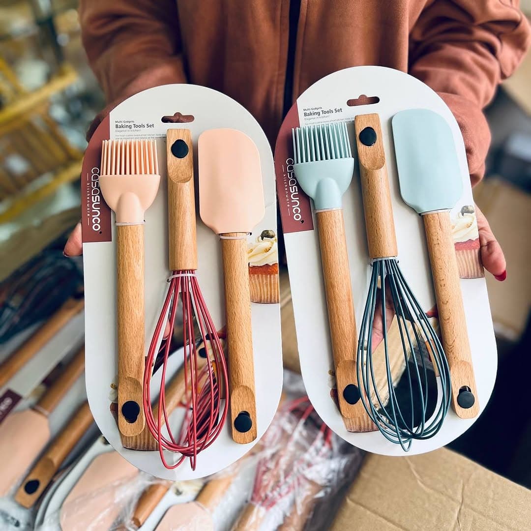 ابزار آشپزی کاساس اونکو مدل SK-3095 بسته 3 عددی (همزن.فرچه.لیسک)