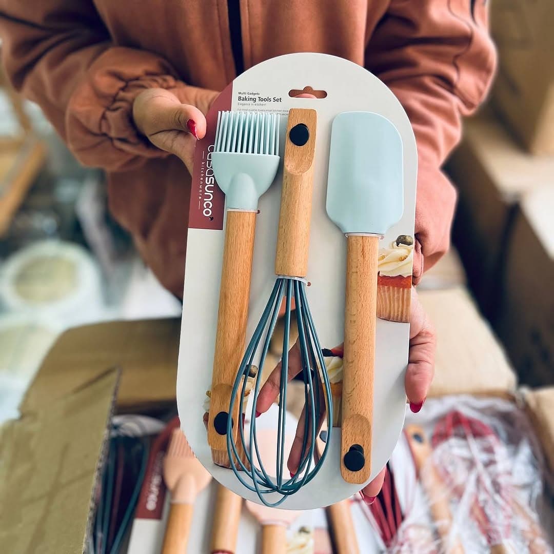 ابزار آشپزی کاساس اونکو مدل SK-3095 بسته 3 عددی (همزن.فرچه.لیسک) — تصویر ۲