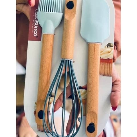 ابزار آشپزی کاساس اونکو مدل SK-3095 بسته 3 عددی (همزن.فرچه.لیسک) — تصویر ۵