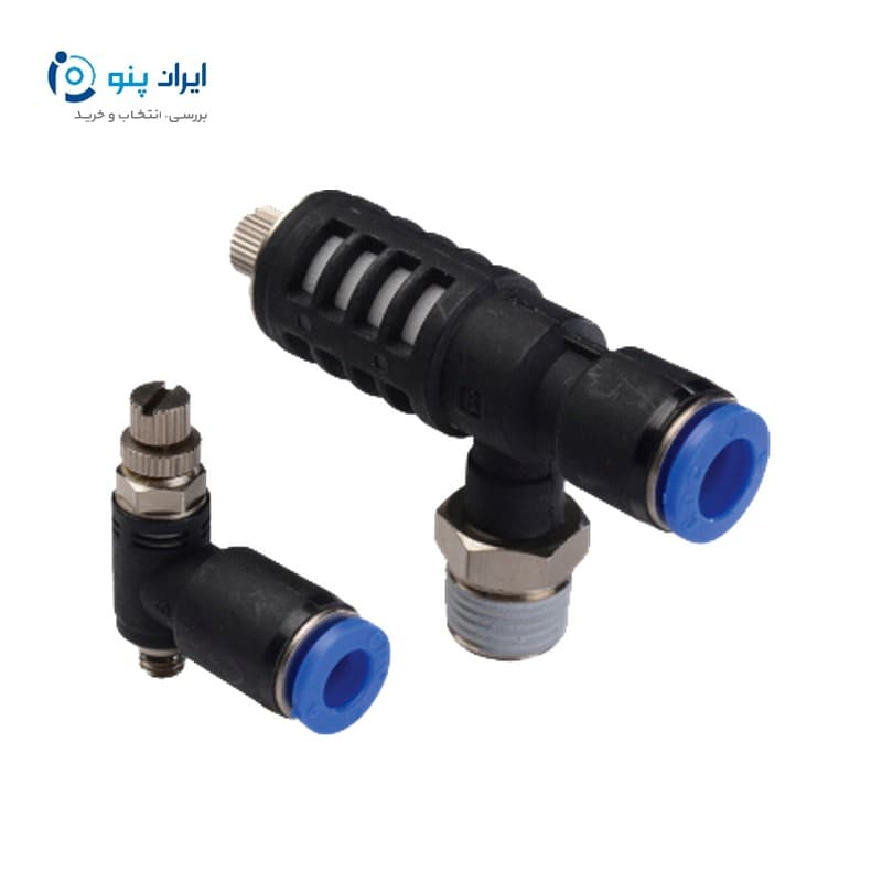 شیر تخلیه سریع قابل کنترل پنوماتیک برند CDC شیلنگ ۶ رزوه ۱/۴ اینچ مدل ESC06-S-02