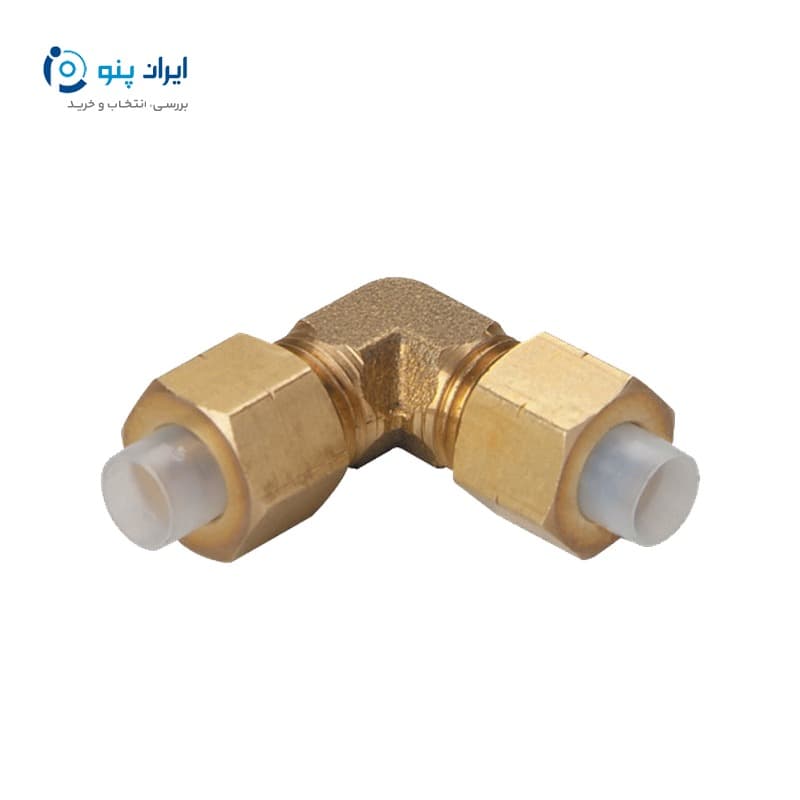 رابط زانویی فلزی مهره‌ای پنوماتیک برند CDC شیلنگ ۱۰×۸ میلی‌متر مدل CUL10X8