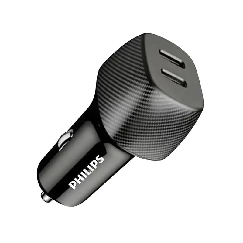 شارژر فندکی فیلیپس مدل DLP5522CC Dual Port USB-C Car Charger توان 60 وات — تصویر ۳