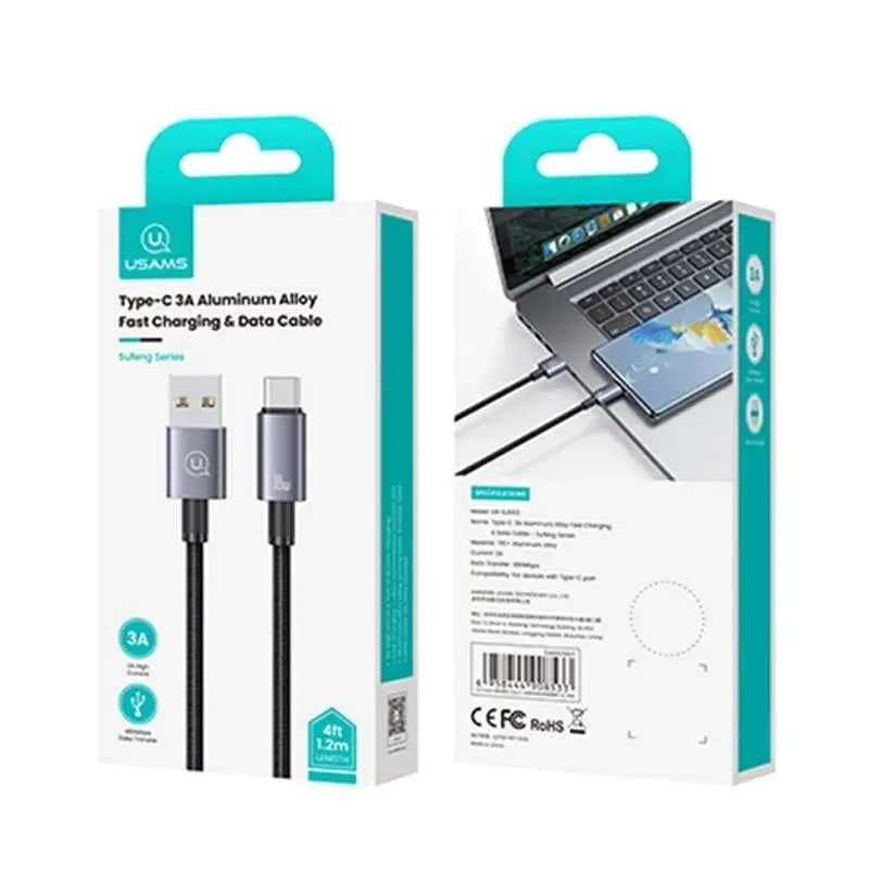 کابل شارژ USB-A to USB-C یوسمز مدل US-SJ663 با طول 1.2 متر — تصویر ۲