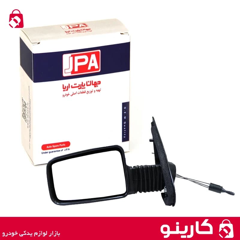 آینه بغل پژو 405 دستی طرح قدیم چپ با لچکی جهان پارت JAP — تصویر ۲