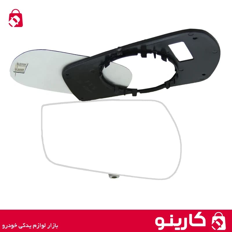 شیشه آینه بغل چپ پژو پارس جدید رفلکس با گرمکن جهان پارت JAP — تصویر ۲
