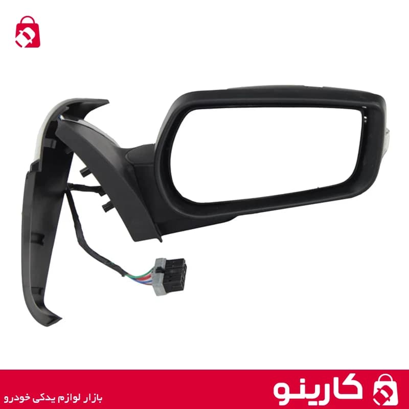 آینه بغل پژو پارس چراغ دار برقی با فلاپ جهان پارت JAP
