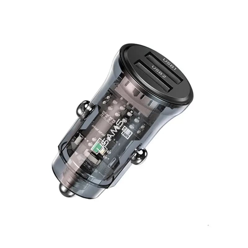 شارژر فندکی یوسمز مدل CC162 C31 Dual USB A+A Mini Car Charger — تصویر ۲