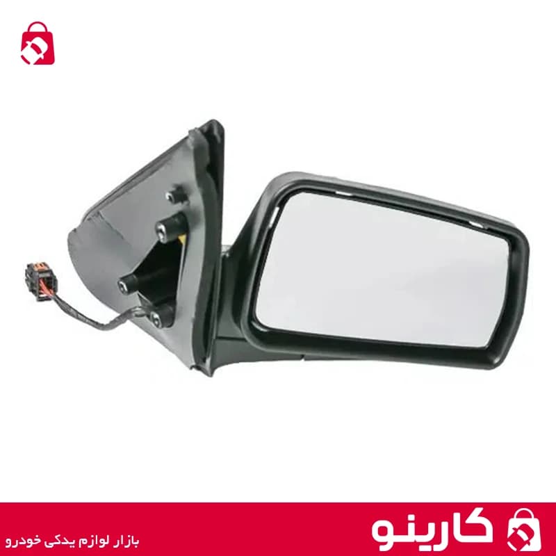 آینه بغل سمند راست برقی قاب دوتکه با فلاپ جهان پارت