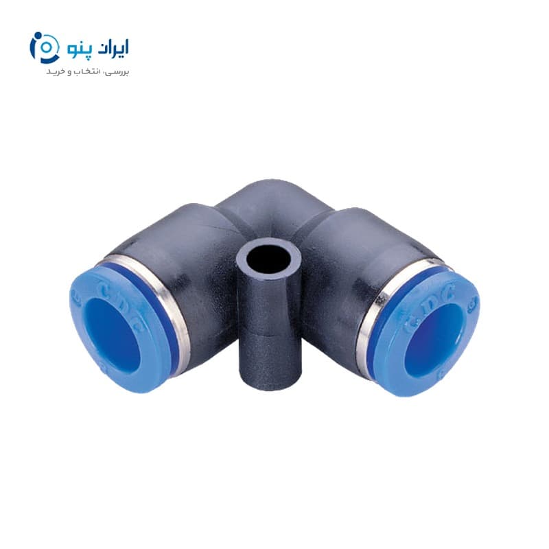 اتصال زانویی شیلنگی پنوماتیک برند CDC شیلنگ ۱۰ مدل PUL1000