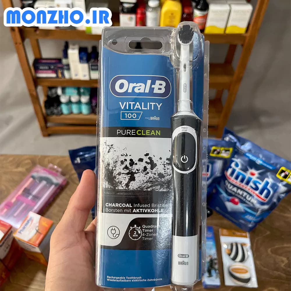 مسواک برقی اورال بی مدل Vitality Pure Clean رنگ مشکی — تصویر ۲