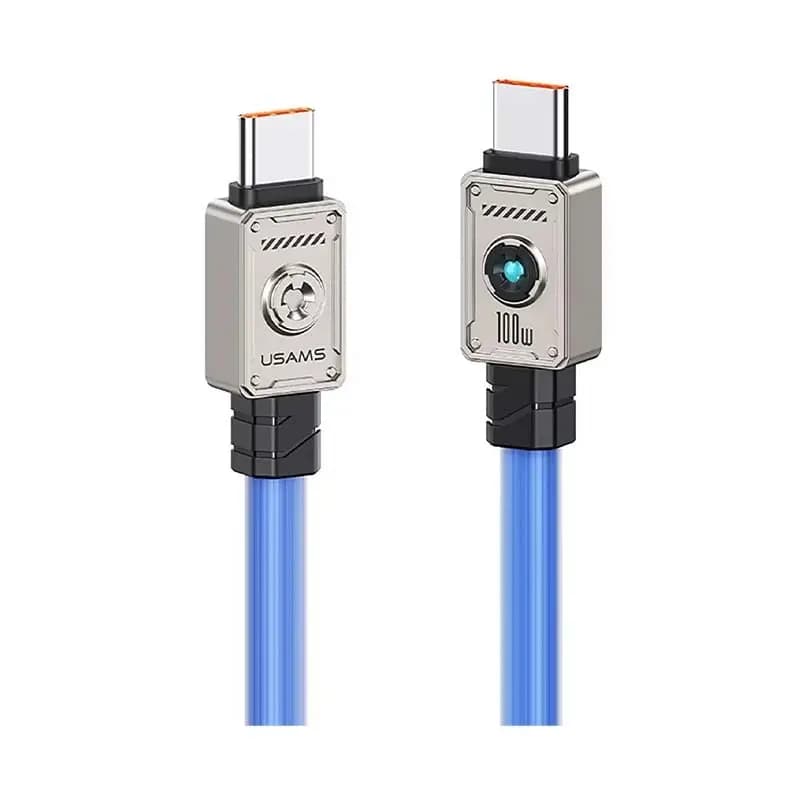 کابل شارژ USB-C to USB-C یوسمز مدل US-SJ684 با طول 1.2 متر توان 100 وات — تصویر ۲