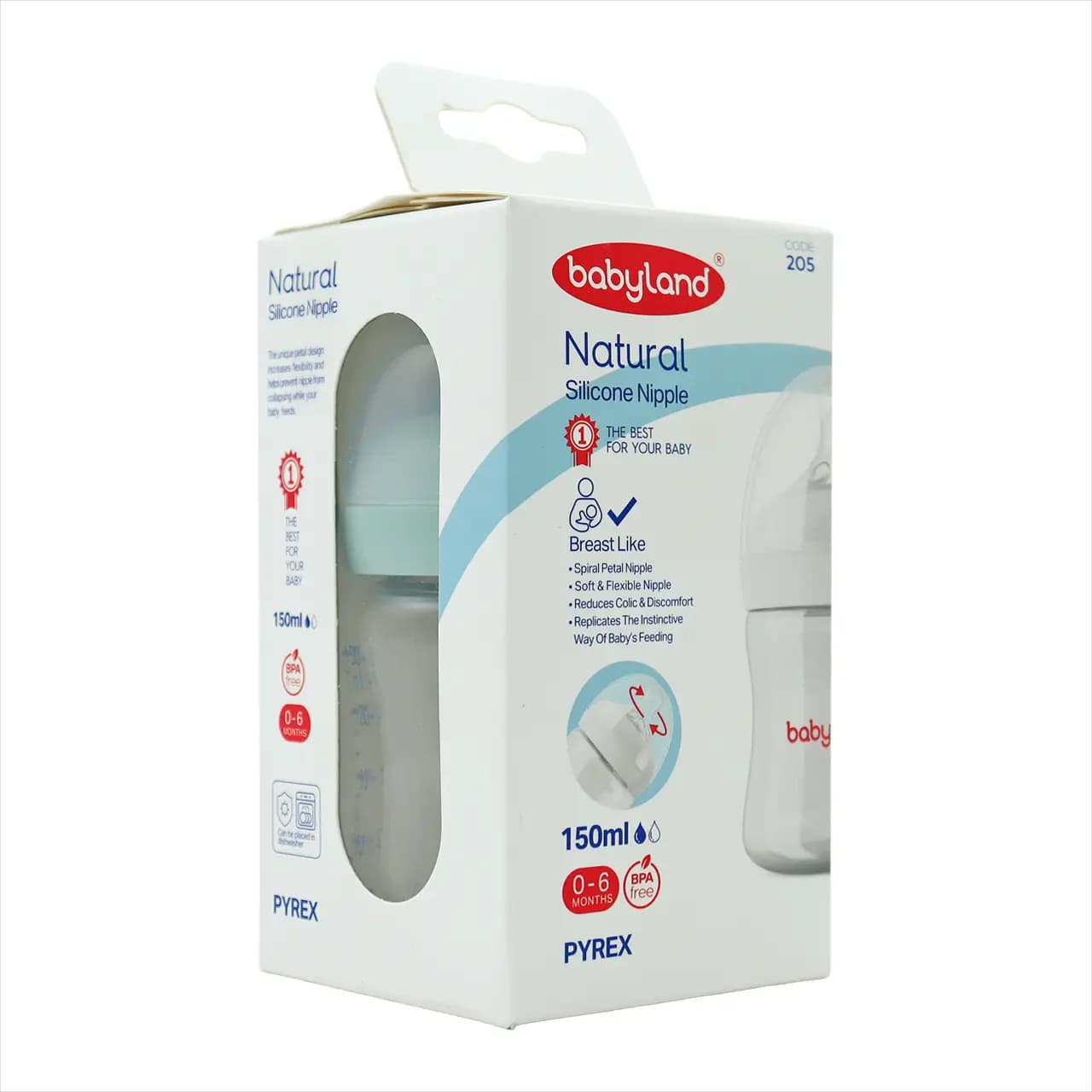 شیر خوری پیرکس بی بی لند کد 205