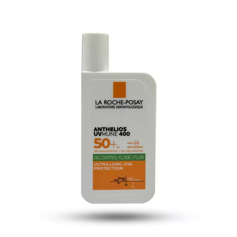 فلوئید ضد آفتاب لاروش پوزای +SPF50 سری Anthelios مناسب پوست چرب و حساس 50 میل