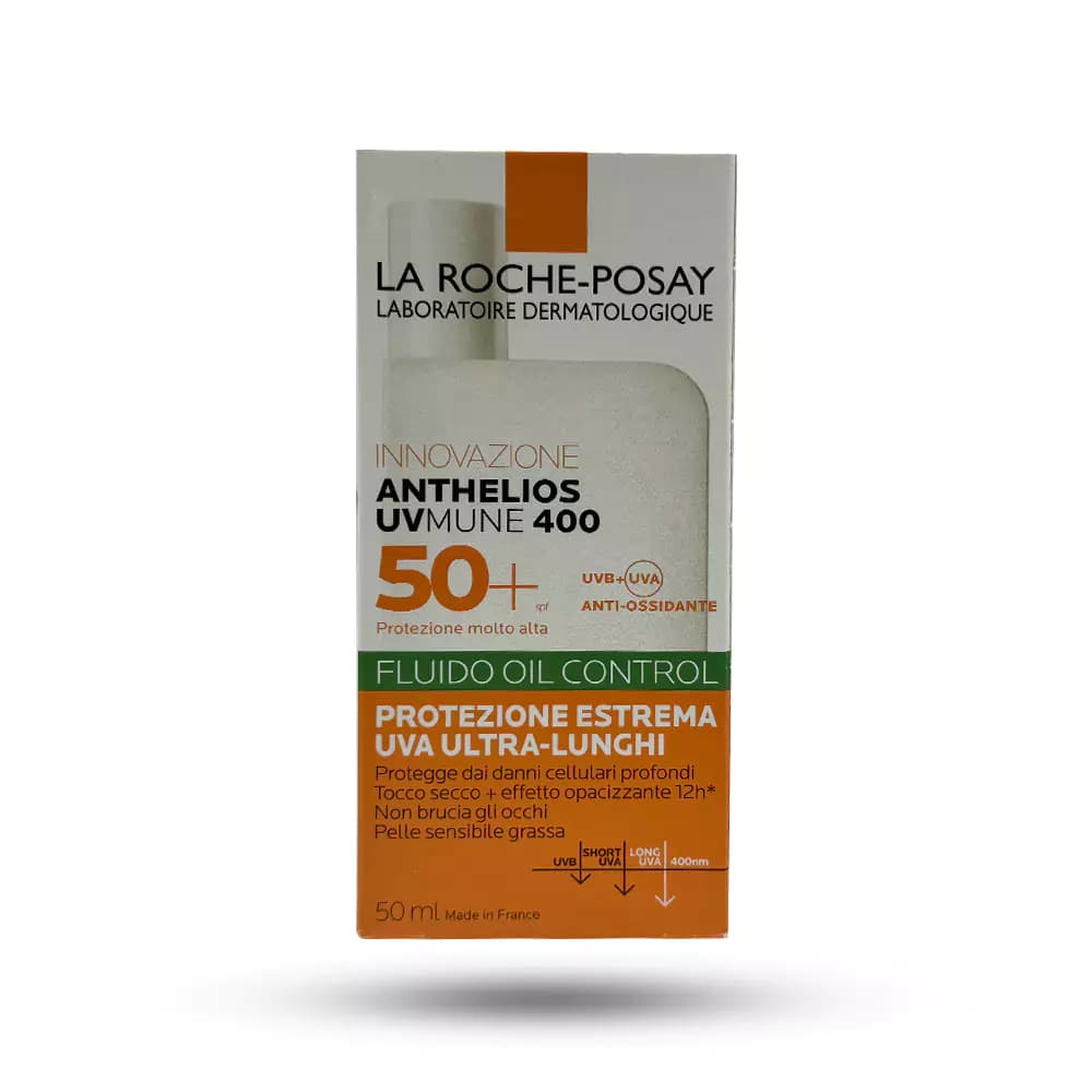 فلوئید ضد آفتاب لاروش پوزای +SPF50 سری Anthelios مناسب پوست چرب و حساس 50 میل — تصویر ۲