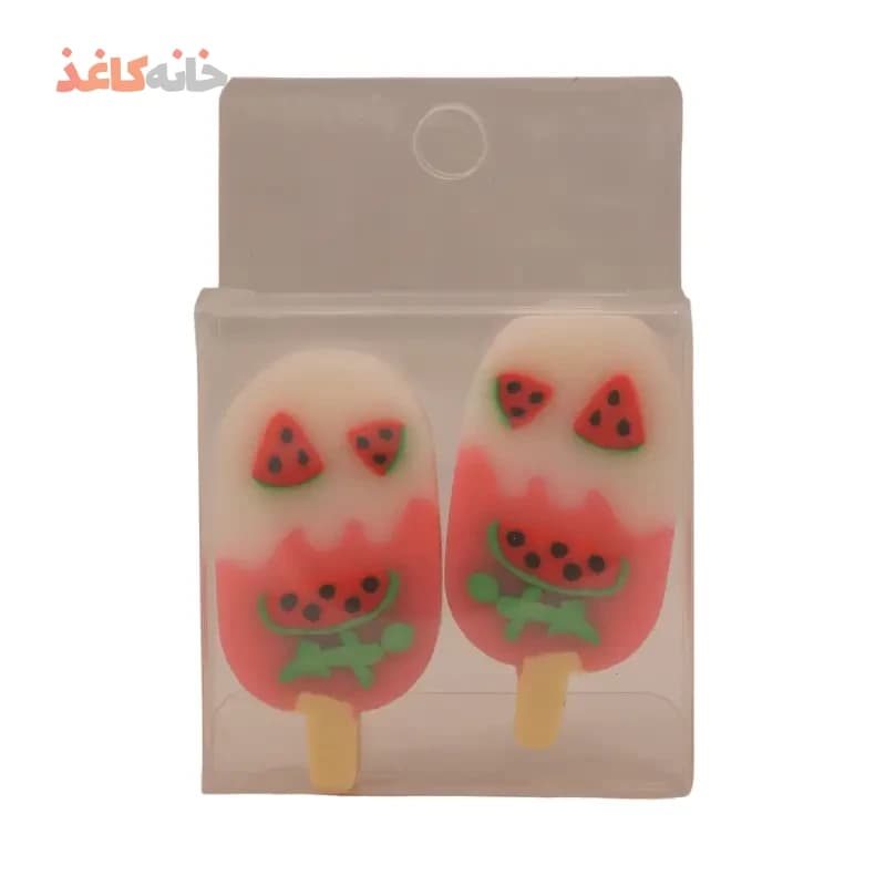 پاکن بستنی جفتی طرح توت فرنگی