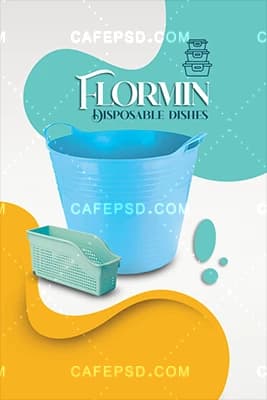 کارت ویزیت فروشگاه ظروف پلاستیکی — تصویر ۳