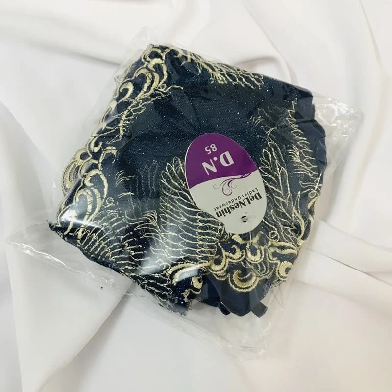 ست شورت و سوتین زنانه دلنشین مدل توری فنردار گلدوزی شاین — تصویر ۶