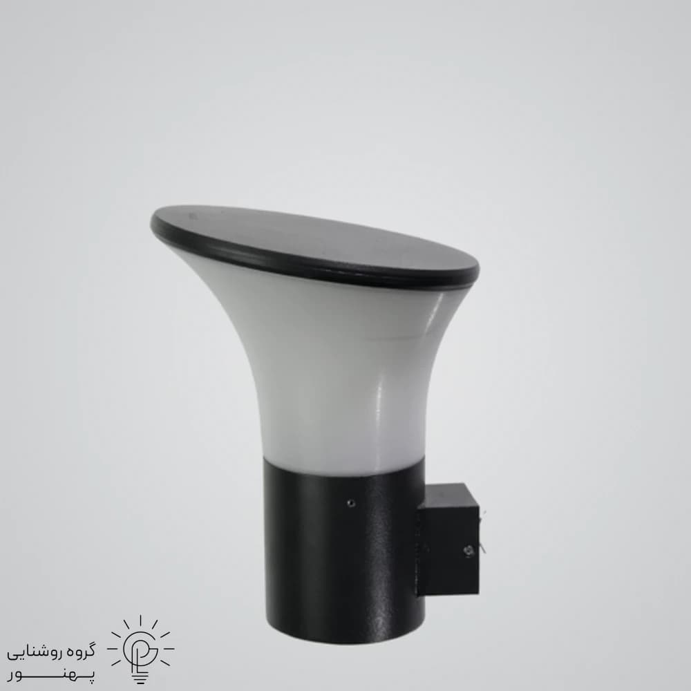 چراغ دیواری حیاطی قارچی مورب ننول مدل ZEN.G.225 — تصویر ۲