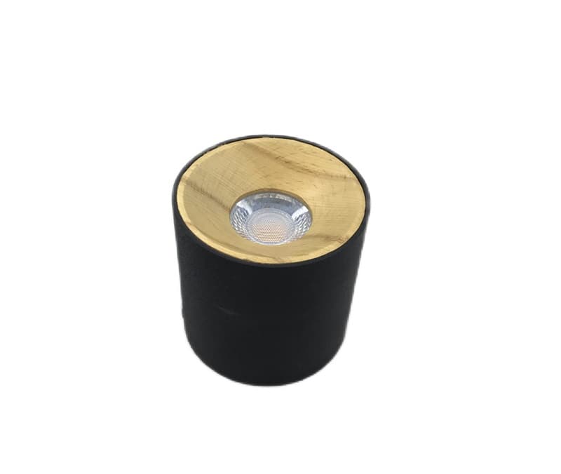چراغ سقفی رو کار گرد استوانه ای GU10 فلز داخل چوب قطر 8CM کد408 — تصویر ۲