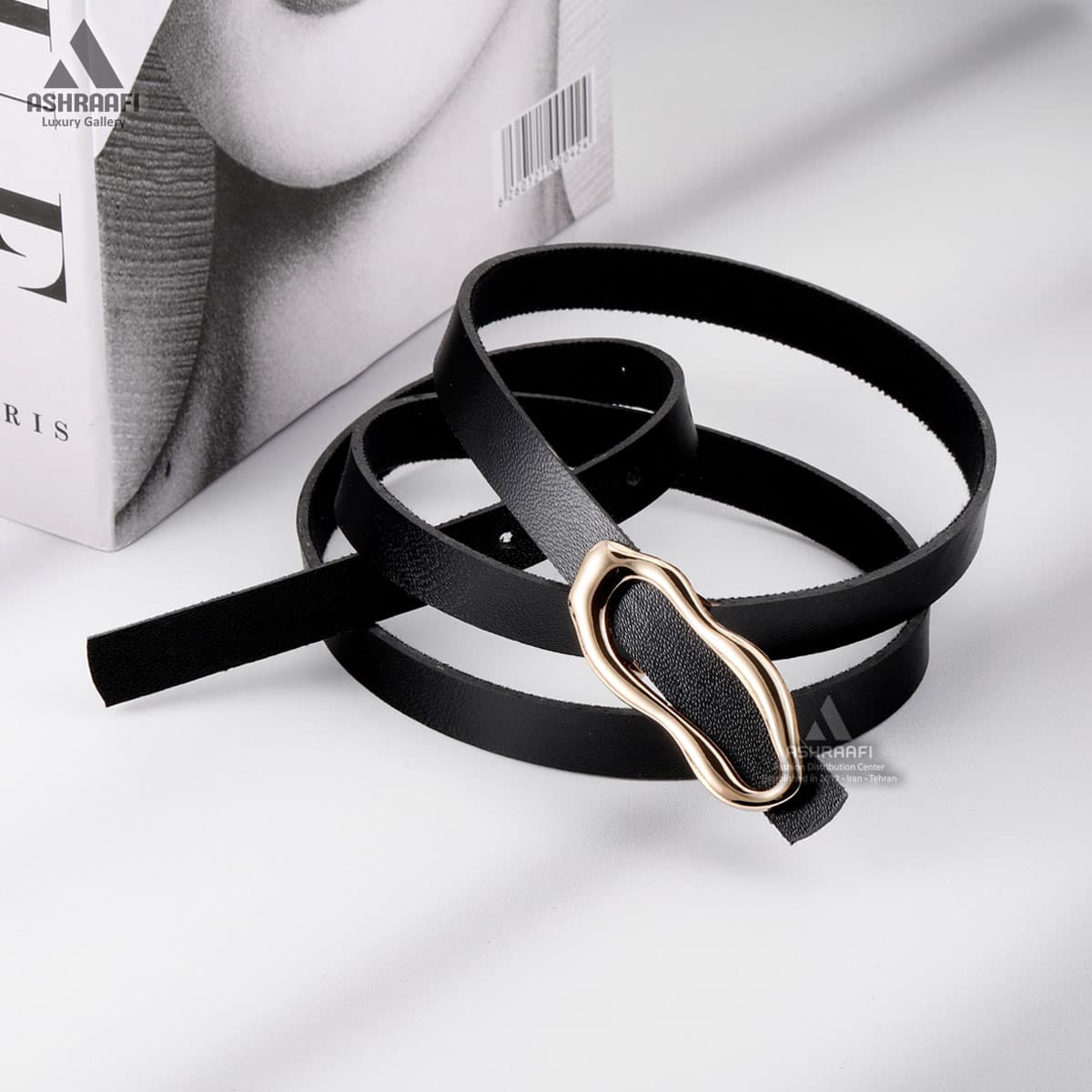کمربند چرمی زنانه Skinny Leather Belt BL79 — تصویر ۳
