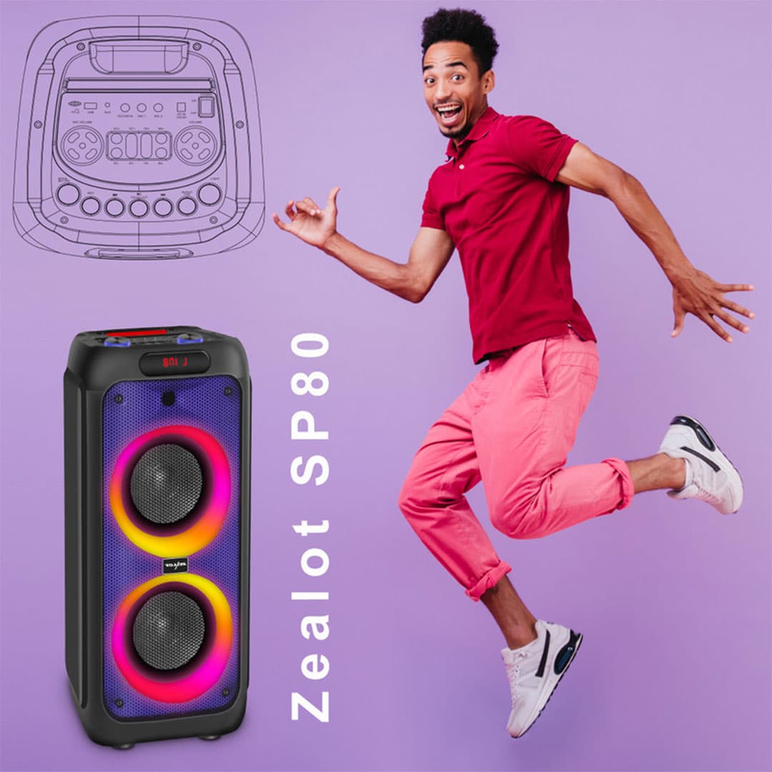 اسپیکر بلوتوثی قابل حمل زیلوت مدل Zealot SP80 — تصویر ۵
