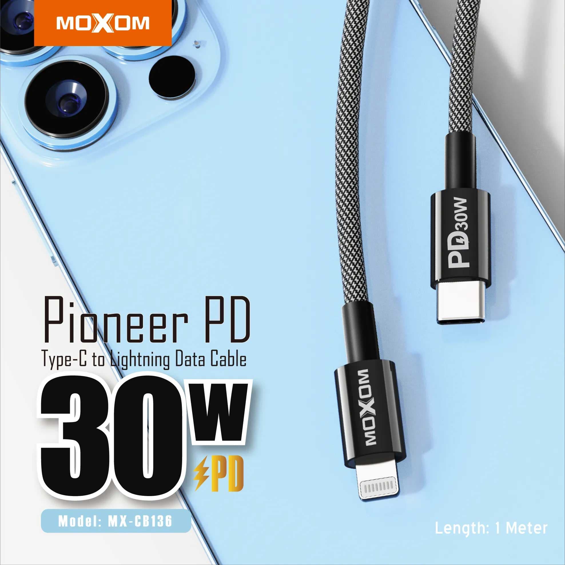 کابل سوپرفست شارژ MoXoM MX-CB136 PD iPhone — تصویر ۵