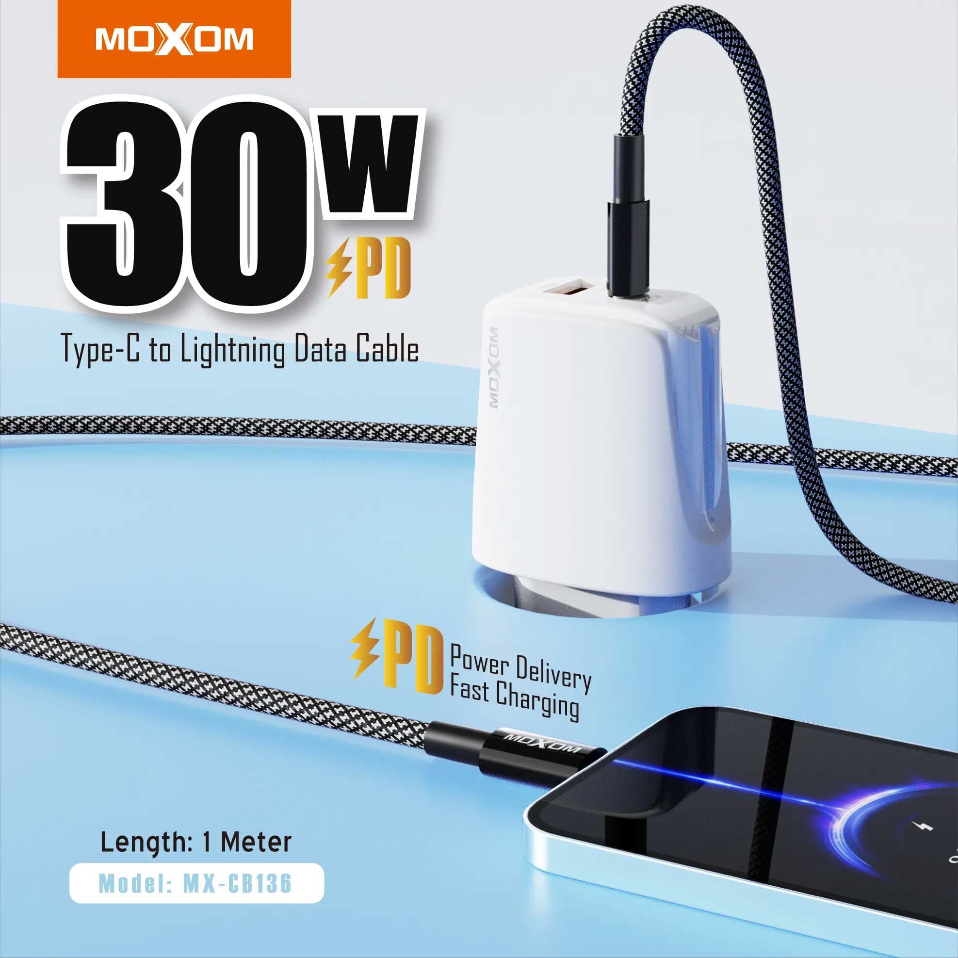 کابل سوپرفست شارژ MoXoM MX-CB136 PD iPhone — تصویر ۶