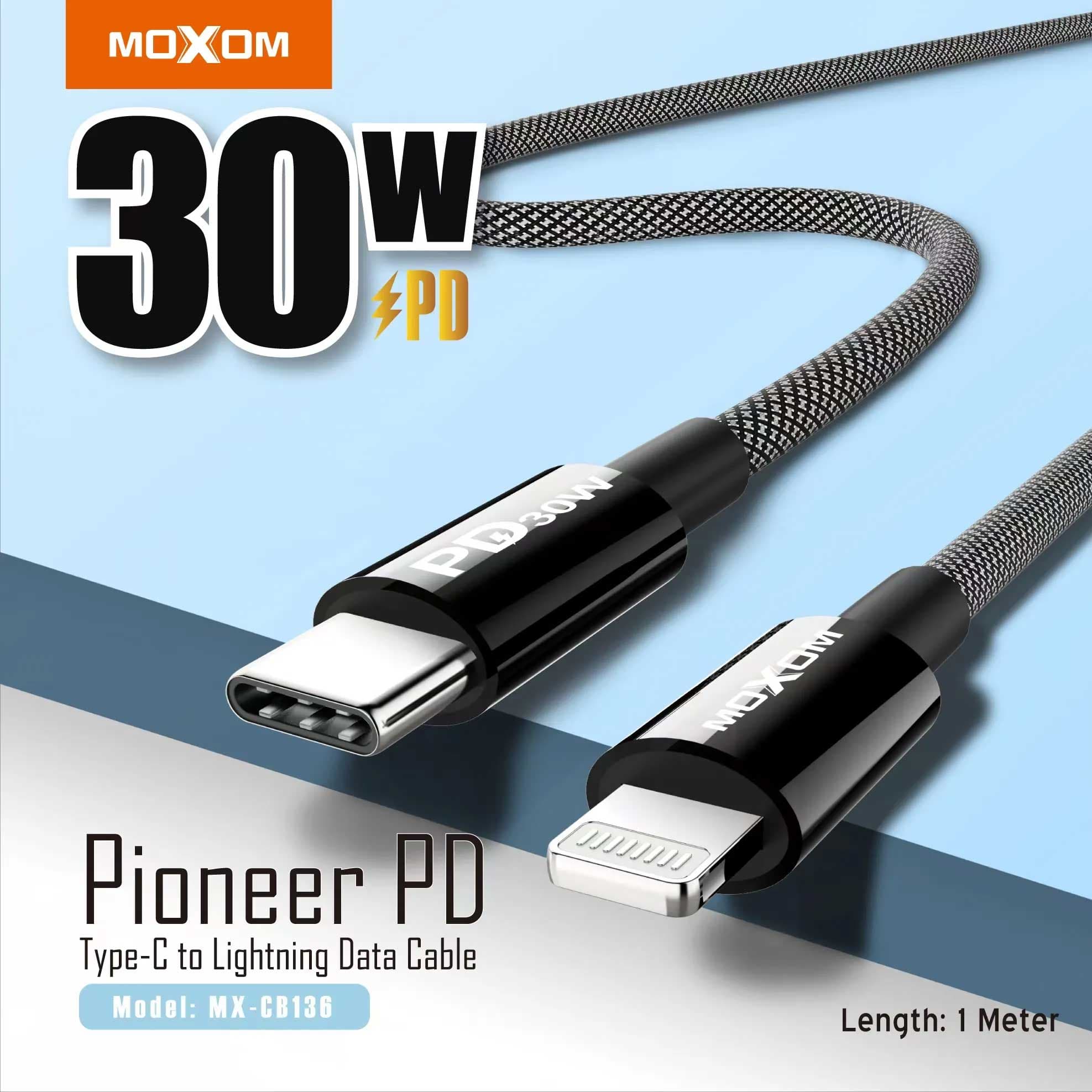 کابل سوپرفست شارژ MoXoM MX-CB136 PD iPhone — تصویر ۳