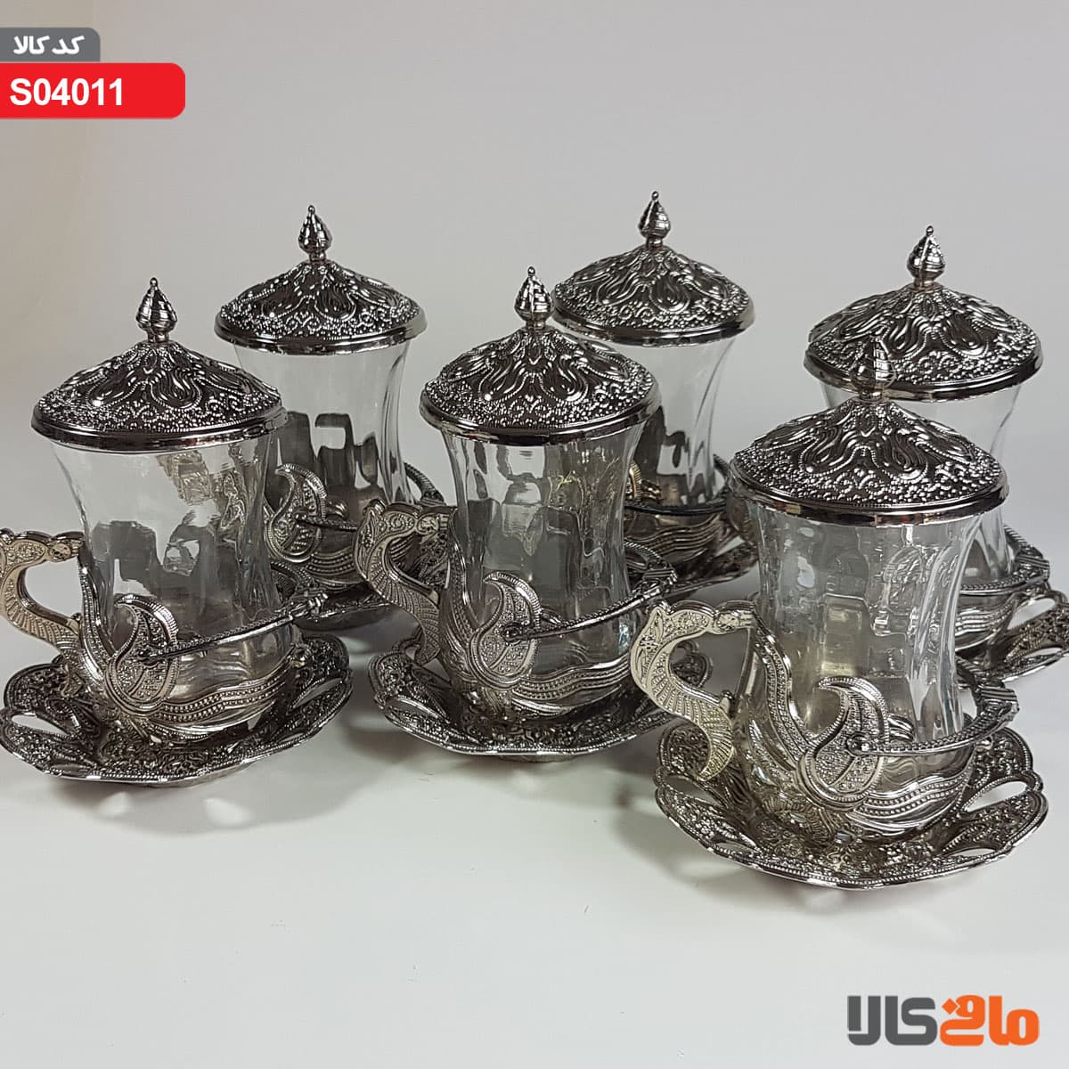 سرویس چای خوری نقره ایی — تصویر ۳