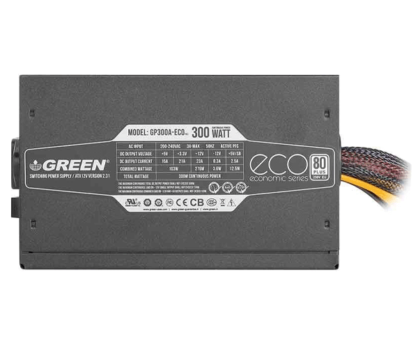 منبع تغذیه کامپیوتر گرین مدل GP300A-ECO Rev3.1 80 Plus White توان 300 وات — تصویر ۷