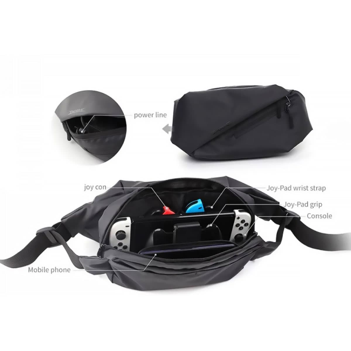 کیف Dobe Multifunctional Pocket برای Nintendo Switch — تصویر ۴