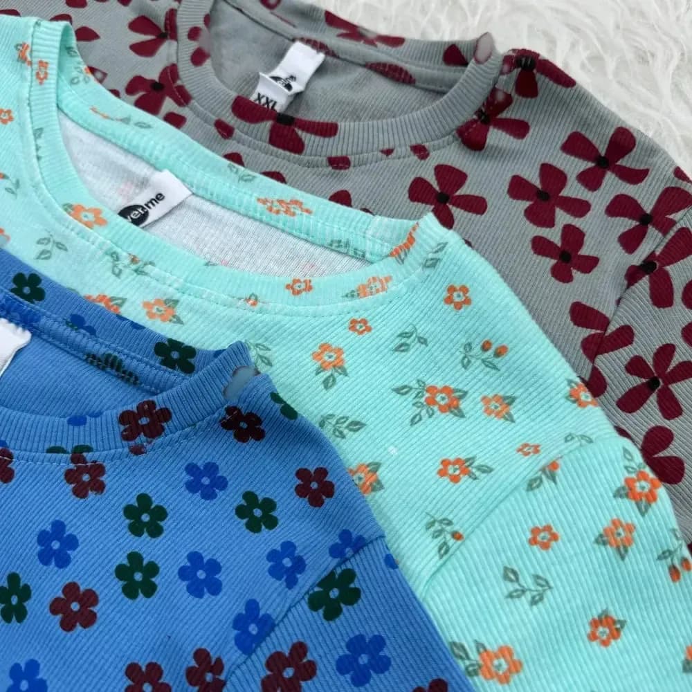 کراپ طرحدار H&M کد 1072 سایز S, M, L, XL, XXL قد 40 سانت بدون آبرفت و چروک — تصویر ۱۱