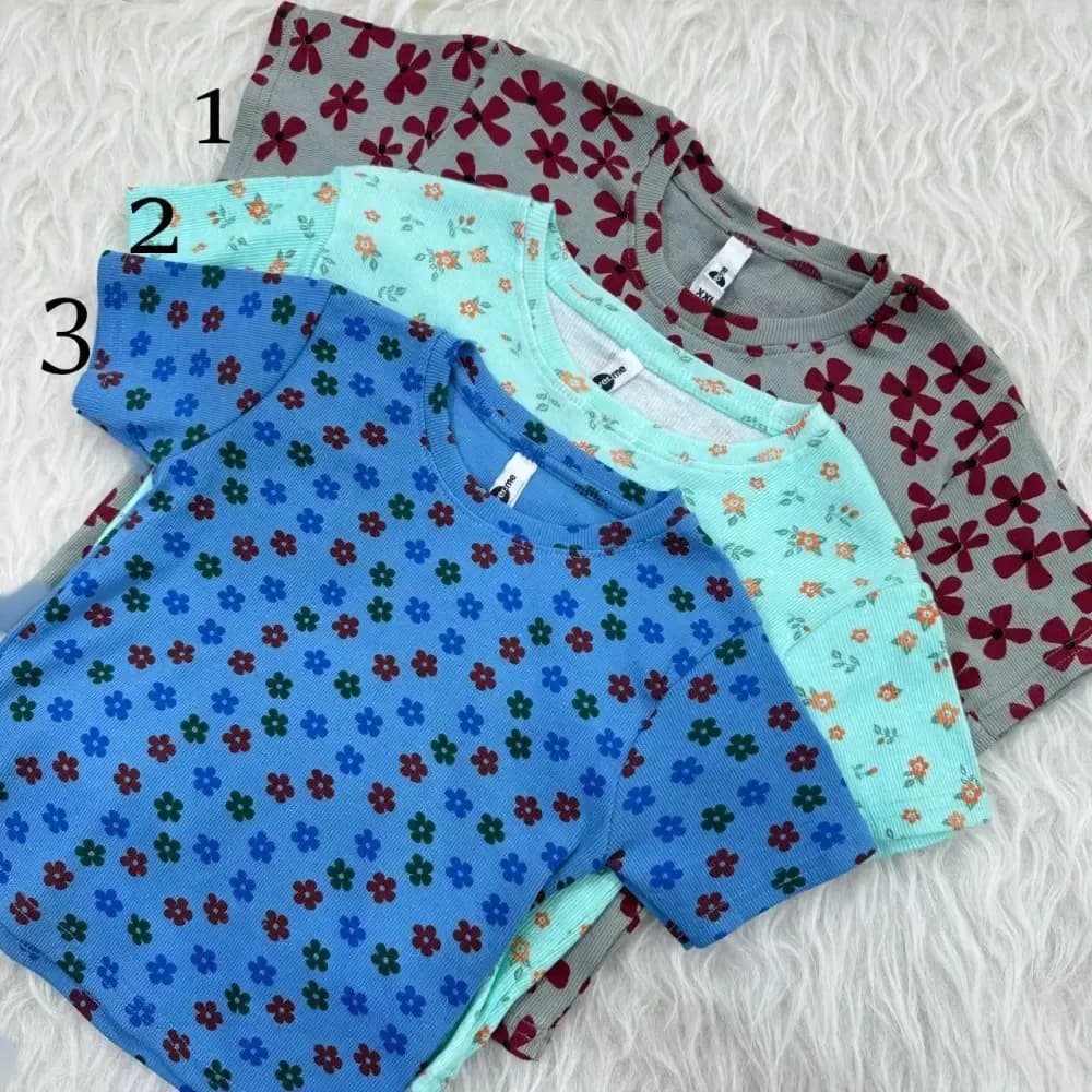 کراپ طرحدار H&M کد 1072 سایز S, M, L, XL, XXL قد 40 سانت بدون آبرفت و چروک — تصویر ۱۰