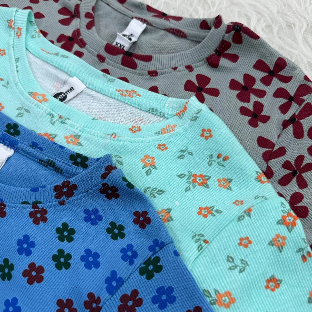 کراپ طرحدار H&M کد 1072 سایز S, M, L, XL, XXL قد 40 سانت بدون آبرفت و چروک — تصویر ۶