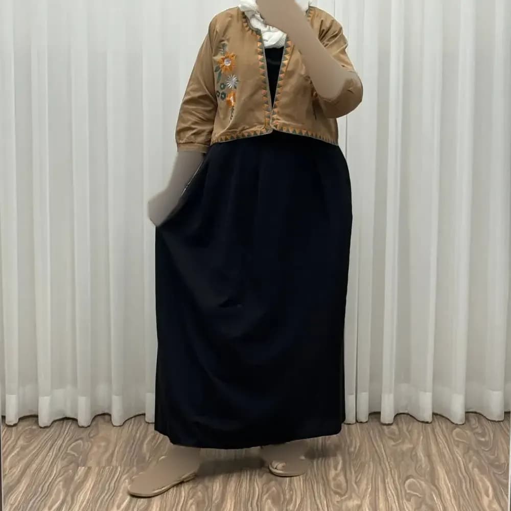 کت سارافون لینن مدل یولیا فری سایز زنانه مناسب تا سایز 48 چهارفصل شیک و راحت — تصویر ۹