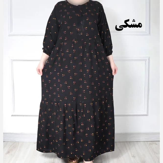 پیراهن ساحلی زنانه گلریز نخی فری سایز تا 48 آیدایی کمربند دار شیک و راحت چهارفصل — تصویر ۳