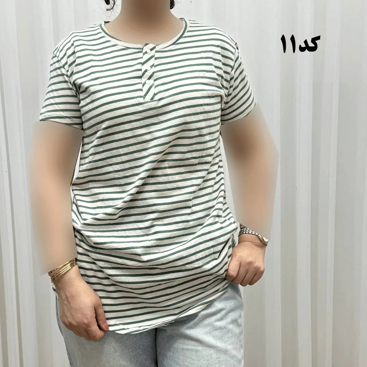 تیشرت H&M جلودکمه کد 1164 — تصویر ۳
