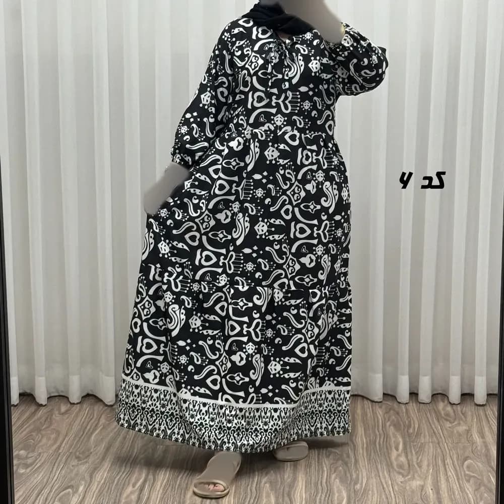 پیراهن ساحلی زنانه مدل دنیا جنس فلور بوگاتی فری سایز مناسب تا 44 — تصویر ۸