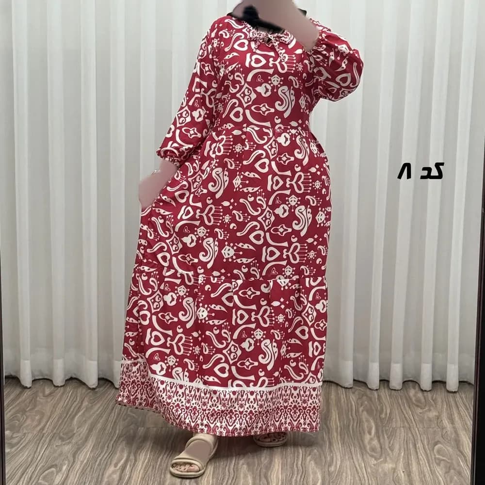 پیراهن ساحلی زنانه مدل دنیا جنس فلور بوگاتی فری سایز مناسب تا 44 — تصویر ۶