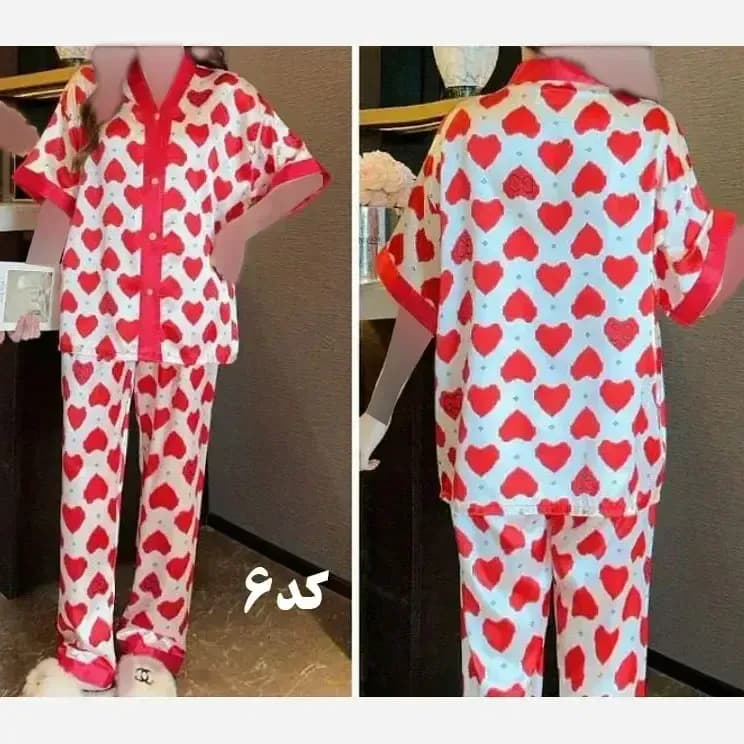 بلوز شلوار ساتن وارداتی زنانه کد 1277 شیک و راحت چهارفصل سایز XL 2XL — تصویر ۹