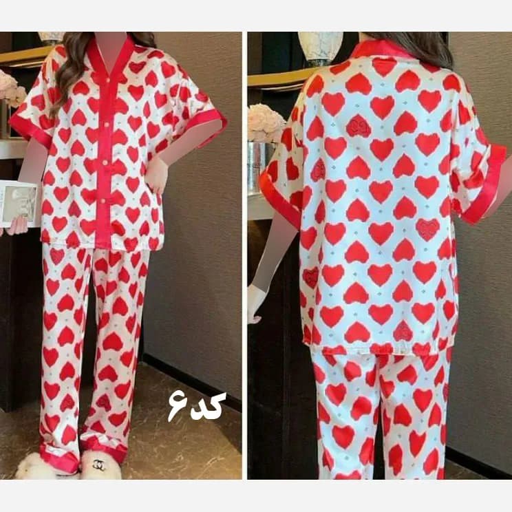 بلوز شلوار ساتن وارداتی زنانه کد 1277 شیک و راحت چهارفصل سایز XL 2XL — تصویر ۴