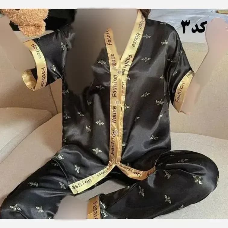 بلوز شلوار ساتن وارداتی زنانه کد 1277 شیک و راحت چهارفصل سایز XL 2XL — تصویر ۱۲