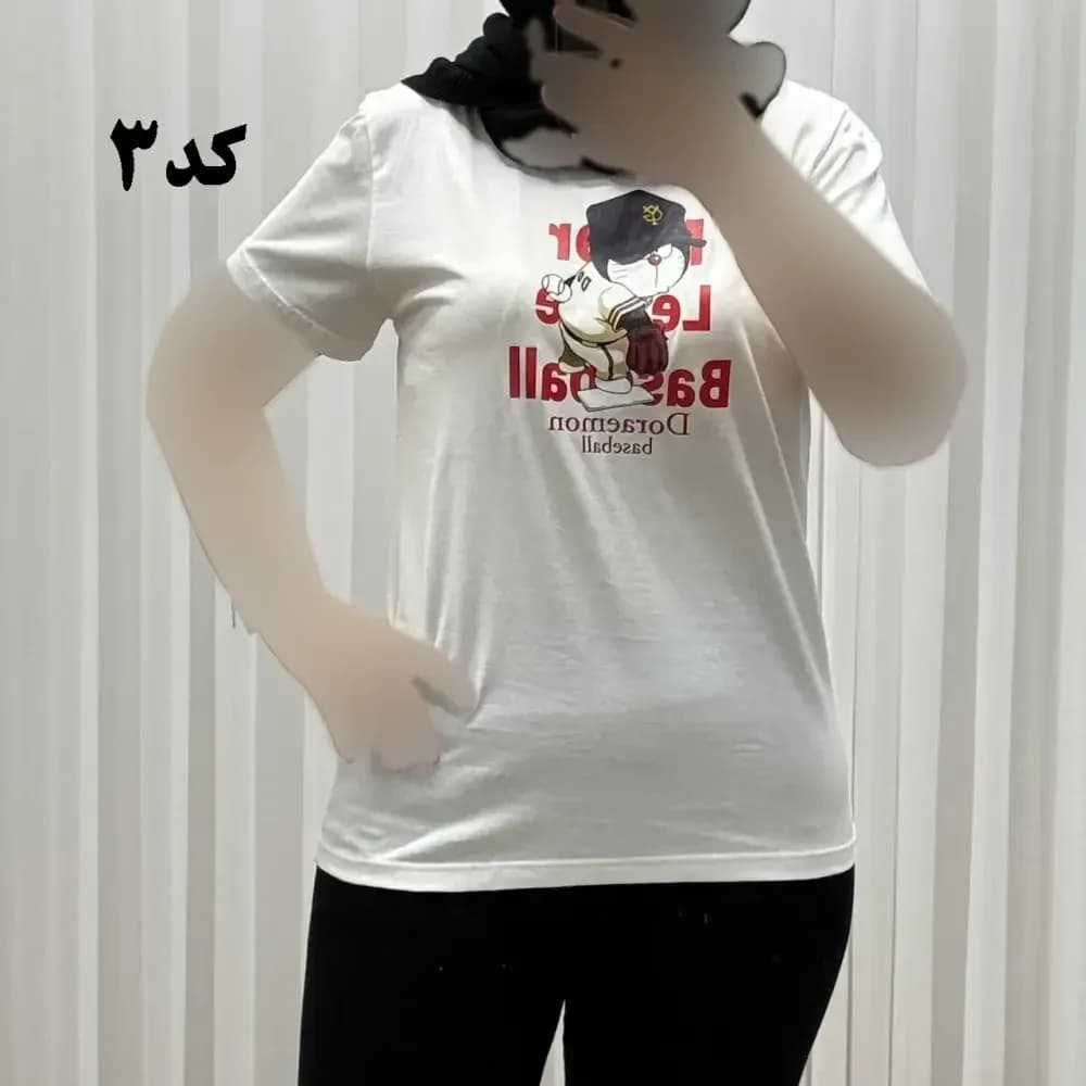 تیشرت زنانه وارداتی میکس طرحبندی کد 1269 جنس نخ پنبه چهارفصل تنخور راحت سایز M L XL — تصویر ۳