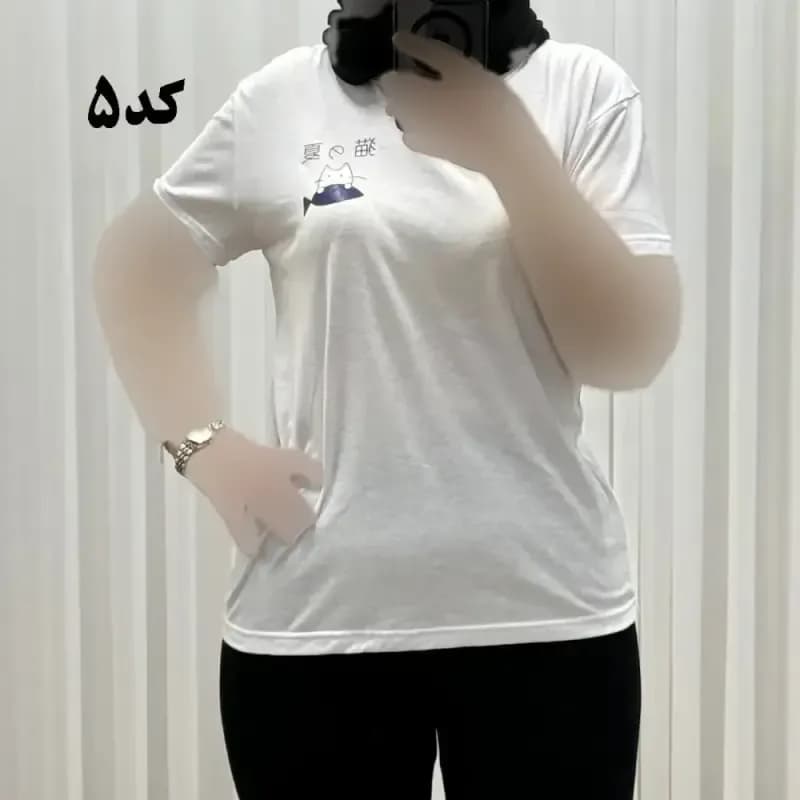 تیشرت زنانه وارداتی میکس طرحبندی کد 1269 جنس نخ پنبه چهارفصل تنخور راحت سایز M L XL — تصویر ۹