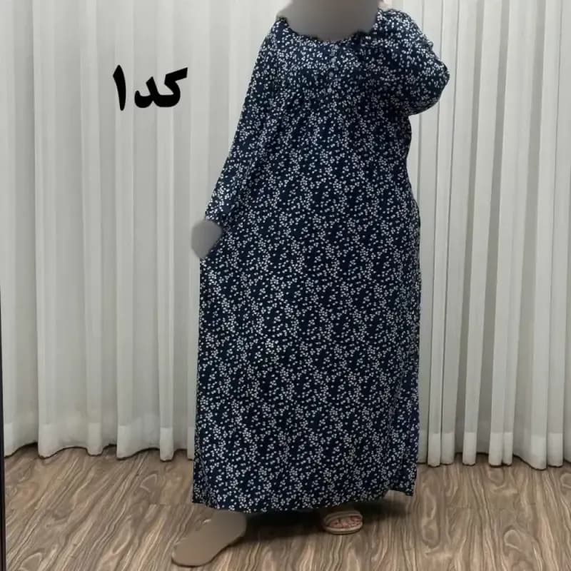 پیراهن سایزبزرگ نخی فری سایز تا 52 هندی کد 1498 — تصویر ۱۲