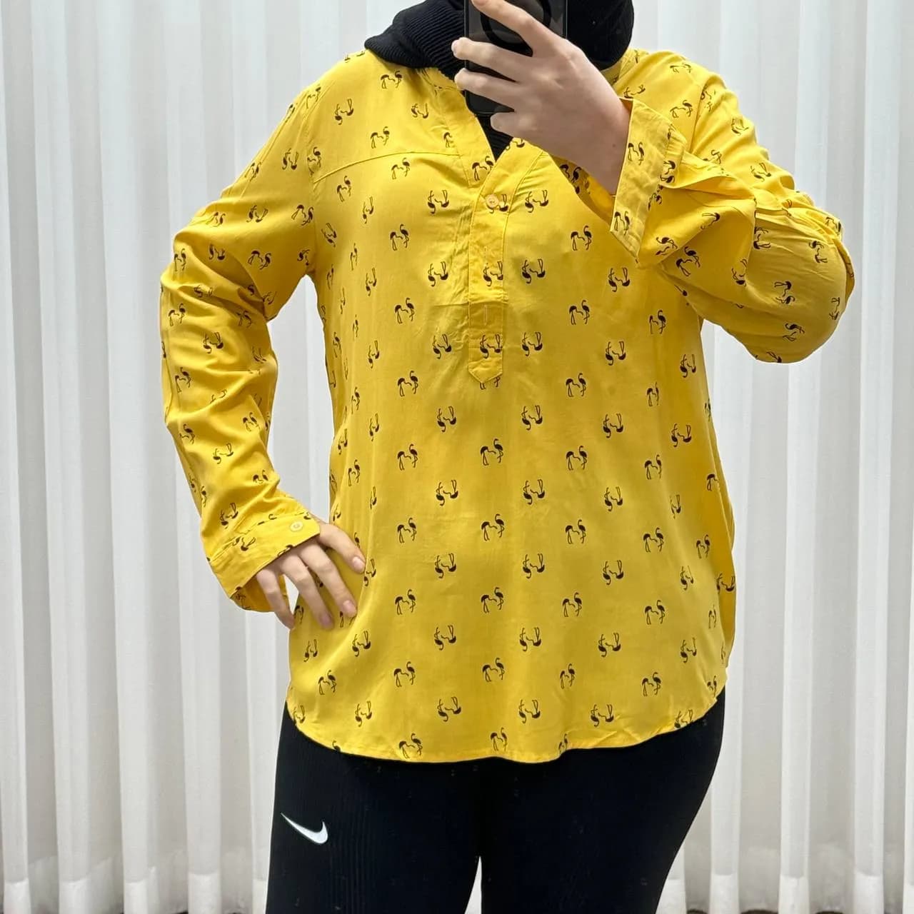 شومیز نخی وارداتی مدل فلامینگو کد 1363 فری سایز تا 50 تنخور شیک و راحت چهارفصل — تصویر ۵