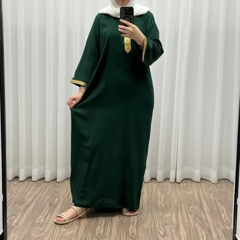 پیراهن ساحلی نخی شسته شده فری سایز زنانه تا سایز 52 کمربنددار بدون آبرفت و رنگ رفت — تصویر ۱۰